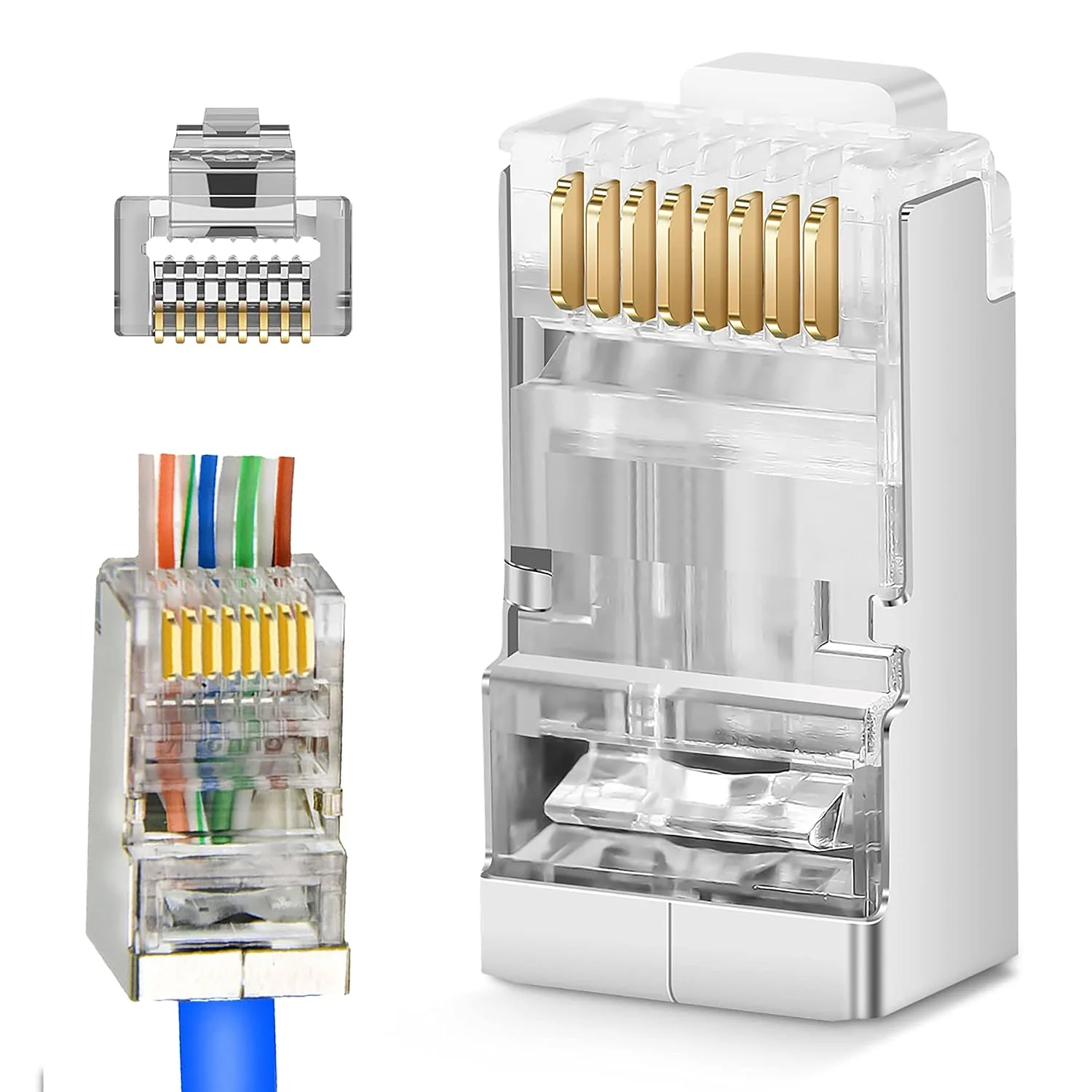 RJ 45 CAT6 Connector - Shielded Passthrough