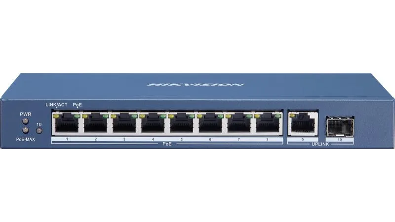 Hikvision DS-3E0510P-E/M 10-Port Gigabit Smart Managed PoE Switch (60W)