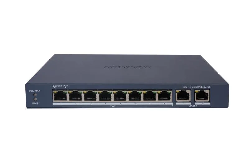 Hikvision DS-3E1510P-EI/M-8P2F 10-Port Gigabit SFP Smart Managed PoE Switch (110W)