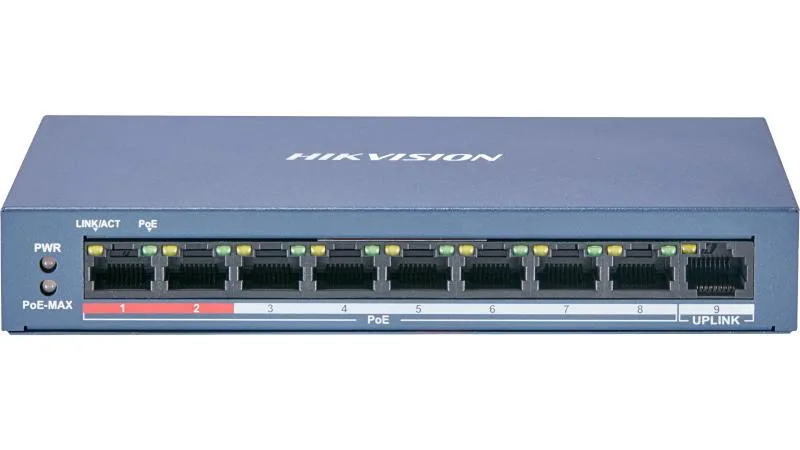 Hikvision DS-3E0109P-E/M(C) 9-Port Smart Managed PoE Switch (60W)